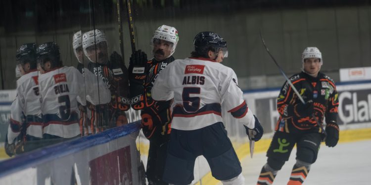Themenbild zum Auswärtsspiel des Milano Hockey Club in Graz in der ICE Hockey League.