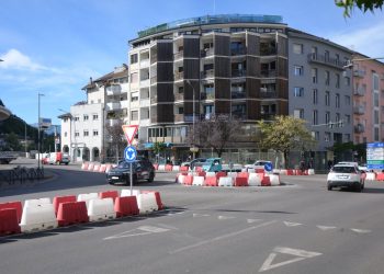 Verdiplatz Bozen: Provisorische Kreisverkehre werden dauerhaft – Foto: Stadtgemeinde Bozen
