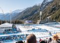 Die Südtirol Olympic Arena Alto Adige in Antholz während des Biathlon Weltcups 2027.