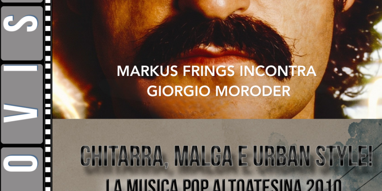 Porträt des Komponisten und Musikproduzenten Giorgio Moroder, dessen Leben und Werk im Kulturzentrum Trevi beleuchtet wird.