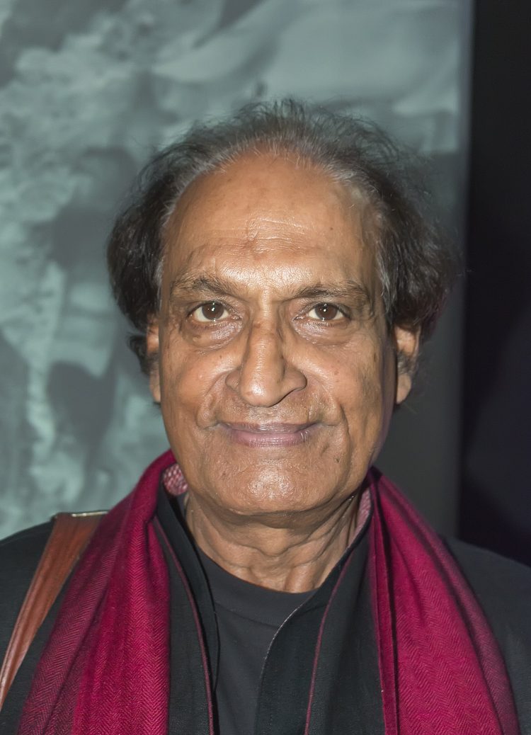 Der Fotograf Raghu Rai mit rotem Schal blickt in die Kamera, Archivporträt vom März 2015